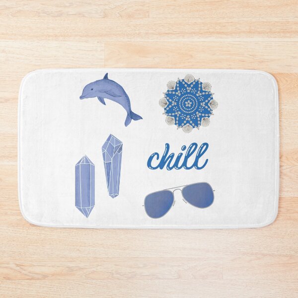 Item preview, Chill Summer Beach Sticker Pack in Blue designed and sold by The-Goods.