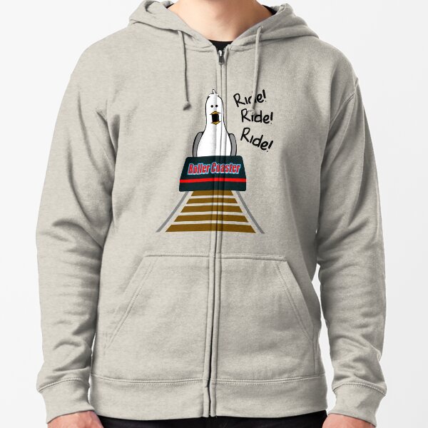 Ride Roller Coaster seagull Zipped Hoodie