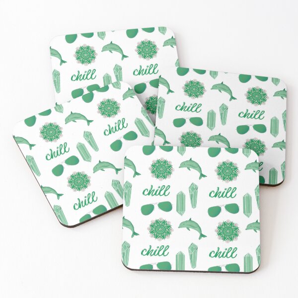 Item preview, Chill Summer Beach Sticker Pack in Kelly Green designed and sold by The-Goods.