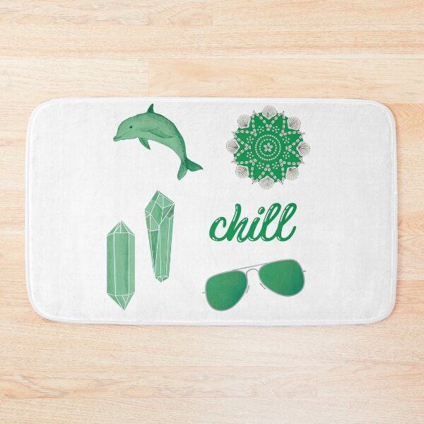 Item preview, Chill Summer Beach Sticker Pack in Kelly Green designed and sold by The-Goods.