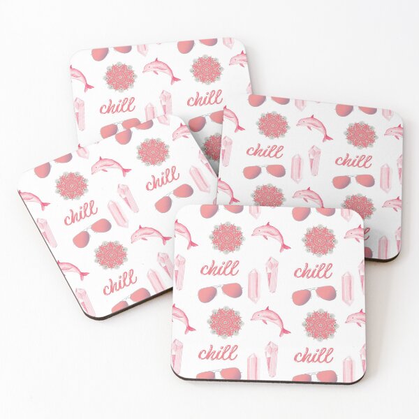 Item preview, Chill Summer Beach Sticker Pack in Coral designed and sold by The-Goods.