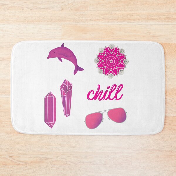 Item preview, Chill Summer Beach Sticker Pack in Hot Pink designed and sold by The-Goods.