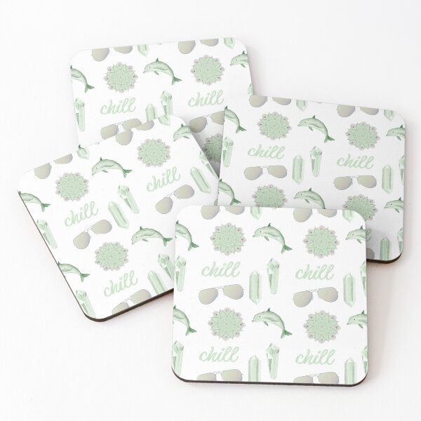 Item preview, Chill Summer Beach Sticker Pack in Light Green designed and sold by The-Goods.