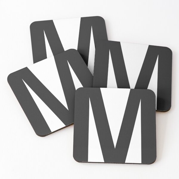 Item preview, Letter M Initial - Black Helvetica Monogram  designed and sold by synthesizer.