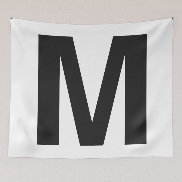 Item preview, Letter M Initial - Black Helvetica Monogram  designed and sold by synthesizer.
