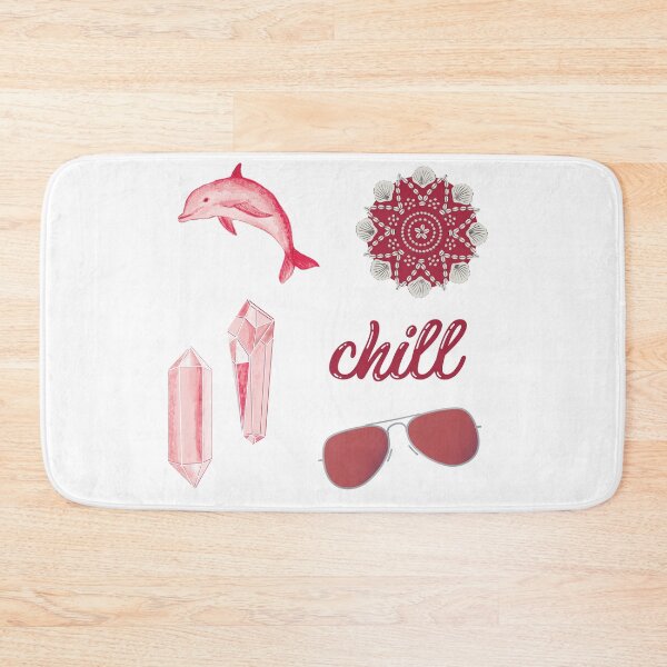 Item preview, Chill Summer Beach Sticker Pack in Maroon designed and sold by The-Goods.