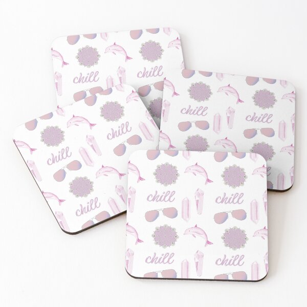 Item preview, Chill Summer Beach Sticker Pack in Mauve designed and sold by The-Goods.