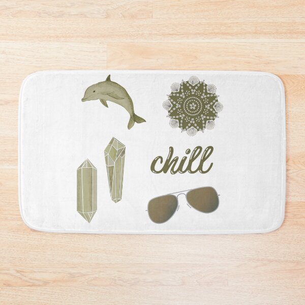 Item preview, Chill Summer Beach Sticker Pack in Olive Green designed and sold by The-Goods.