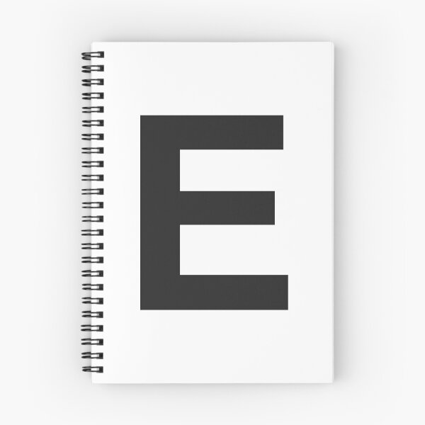 Item preview, E Initial - Black Helvetica Monogram  designed and sold by synthesizer.