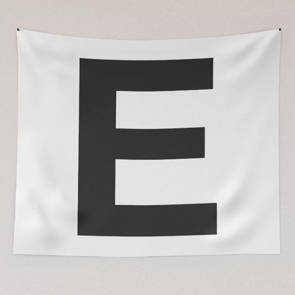 Item preview, E Initial - Black Helvetica Monogram  designed and sold by synthesizer.