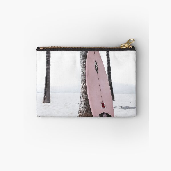 Item preview, Pink Surfboard on Beach Retro Modern Poster designed and sold by modernretro.