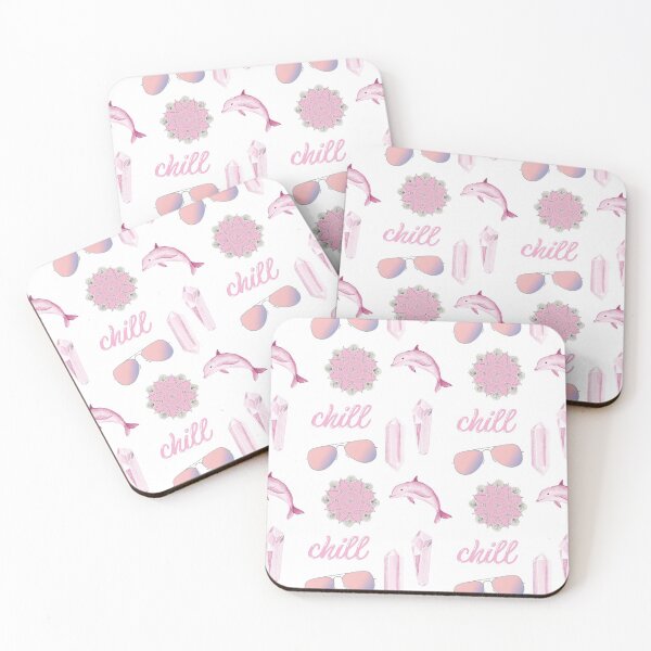 Item preview, Chill Summer Beach Sticker Pack in Pink designed and sold by The-Goods.