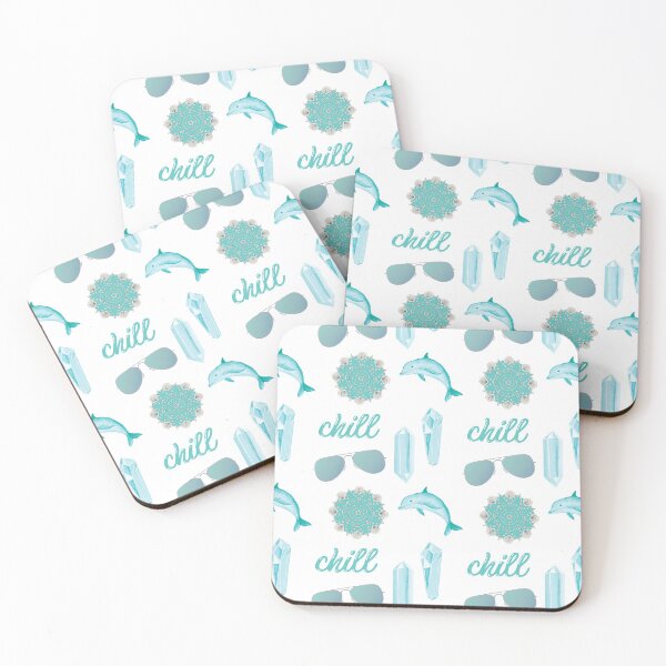 Item preview, Chill Summer Beach Sticker Pack in Teal designed and sold by The-Goods.