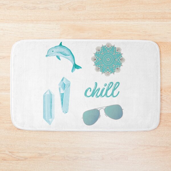 Item preview, Chill Summer Beach Sticker Pack in Teal designed and sold by The-Goods.
