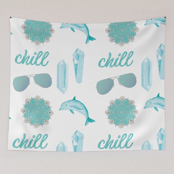 Item preview, Chill Summer Beach Sticker Pack in Teal designed and sold by The-Goods.