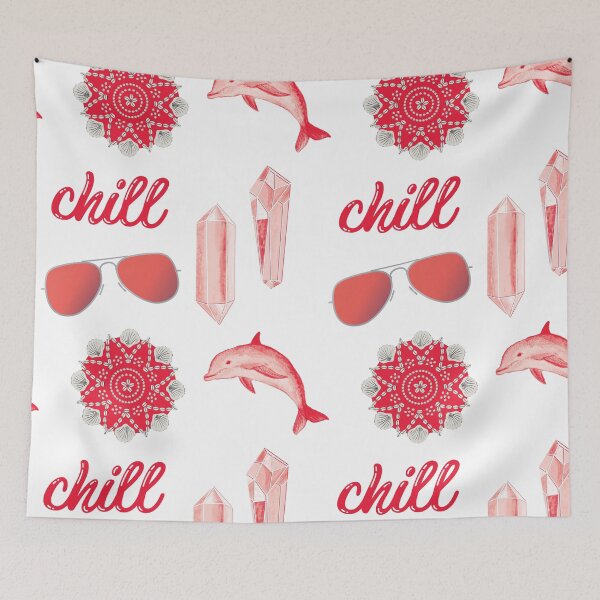 Item preview, Chill Summer Beach Sticker Pack in Red designed and sold by The-Goods.