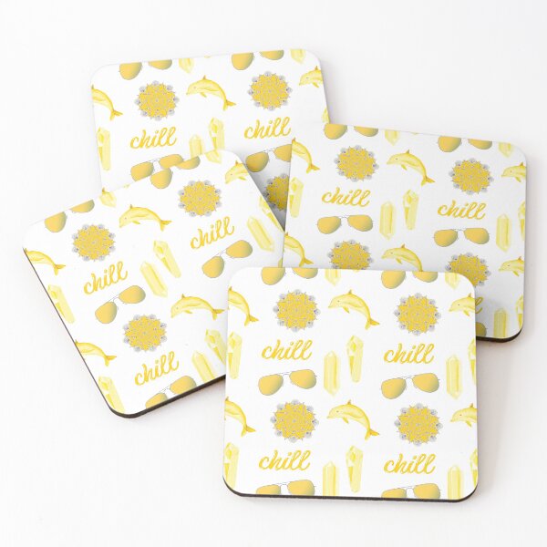 Item preview, Chill Summer Beach Sticker Pack in Yellow designed and sold by The-Goods.