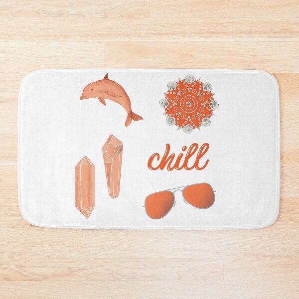 Item preview, Chill Summer Beach Sticker Pack in Orange designed and sold by The-Goods.