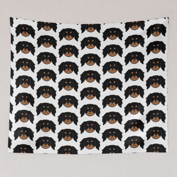 Item preview, Cavalier King Charles Spaniels by Smooshface United - Cav silhouette in black and tan designed and sold by smooshfaceutd.