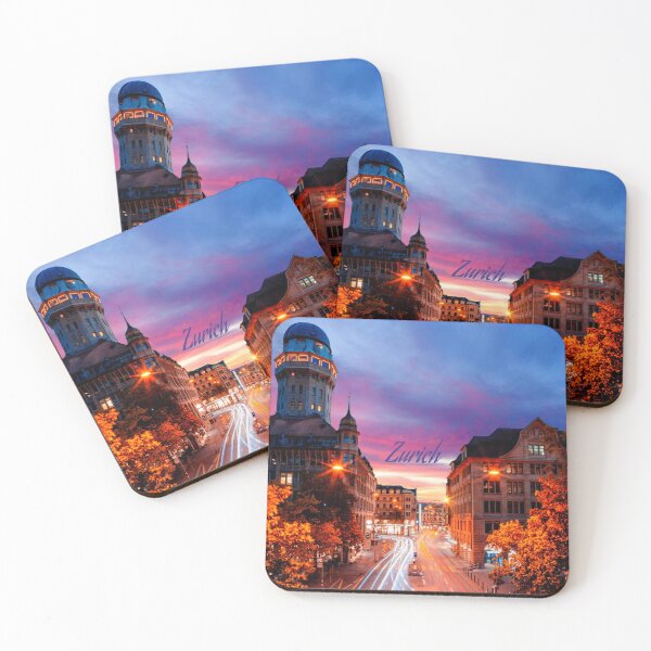 Item preview, Zurich Switzerland Sunset Cityscape designed and sold by mwagie.