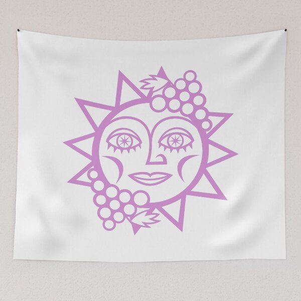 Item preview, Original Sun with Farm Harvest Vineyard Grapes Design for Wine Lovers (pink) designed and sold by wariana.