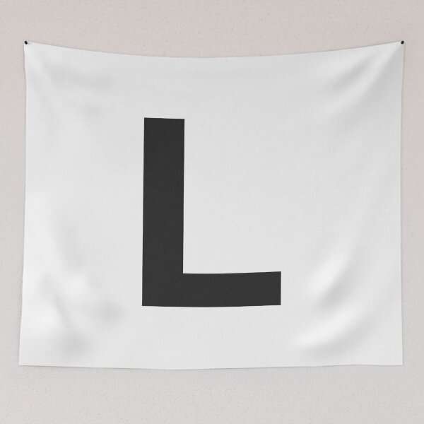Item preview, L Initial - Black Helvetica Monogram  designed and sold by synthesizer.