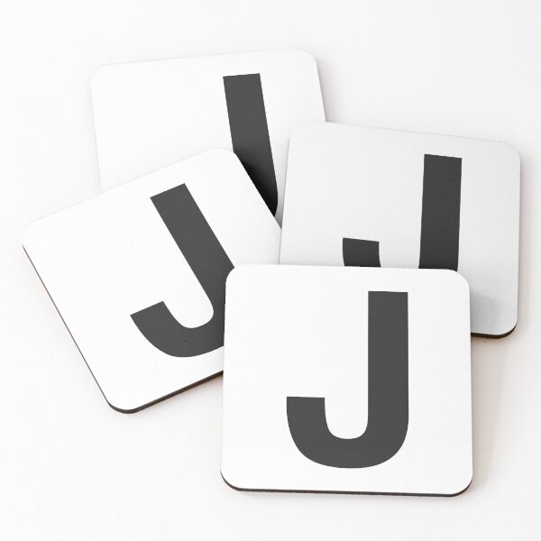 Item preview, J Initial - Black Helvetica Monogram  designed and sold by synthesizer.