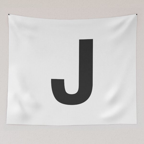 Item preview, J Initial - Black Helvetica Monogram  designed and sold by synthesizer.