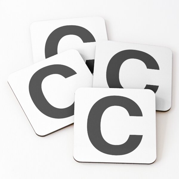 Item preview, C Initial - Black Helvetica Monogram  designed and sold by synthesizer.