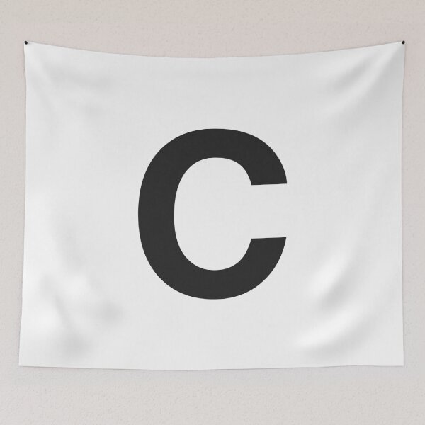 Item preview, C Initial - Black Helvetica Monogram  designed and sold by synthesizer.