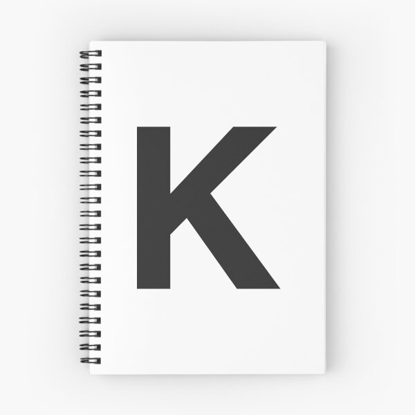 Artikelvorschau, K Initiale - Schwarzes Helvetica Monogramm entworfen und verkauft von synthesizer.