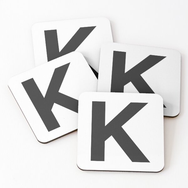 Item preview, K Initial - Black Helvetica Monogram  designed and sold by synthesizer.
