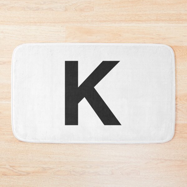 Item preview, K Initial - Black Helvetica Monogram  designed and sold by synthesizer.