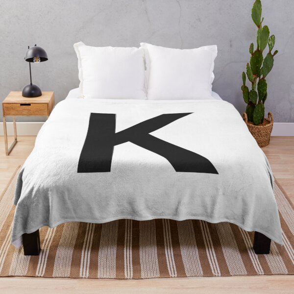 Item preview, K Initial - Black Helvetica Monogram  designed and sold by synthesizer.
