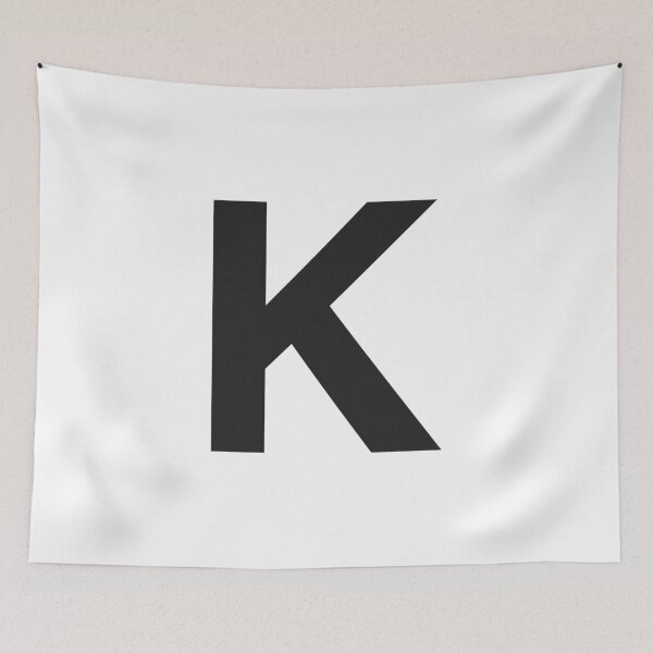 Item preview, K Initial - Black Helvetica Monogram  designed and sold by synthesizer.