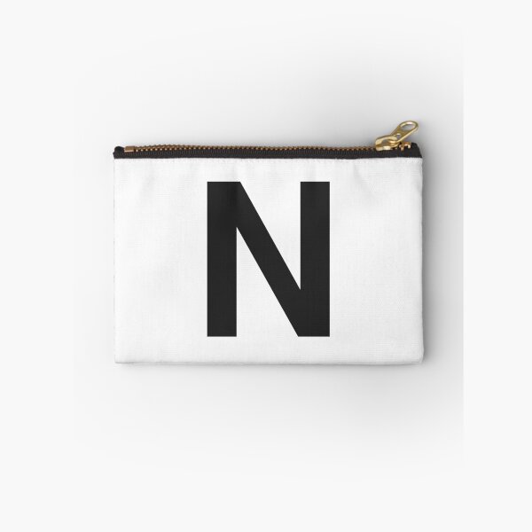 Item preview, N Initial - Black Helvetica Monogram  designed and sold by synthesizer.