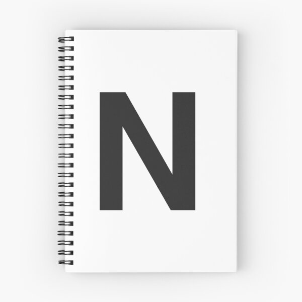Item preview, N Initial - Black Helvetica Monogram  designed and sold by synthesizer.