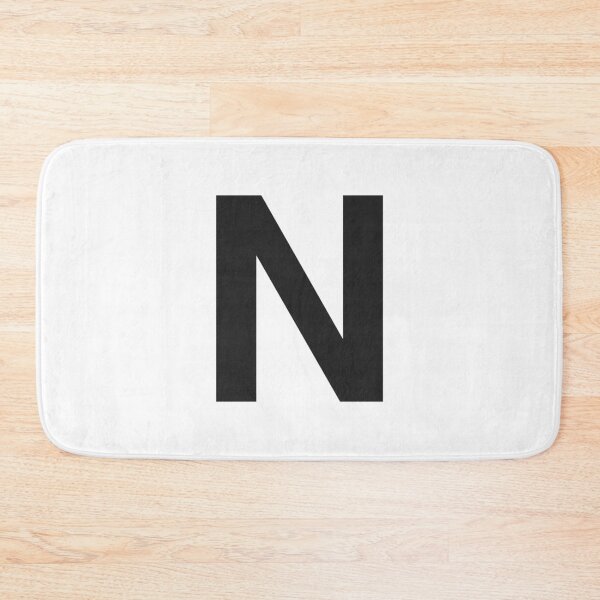 Item preview, N Initial - Black Helvetica Monogram  designed and sold by synthesizer.