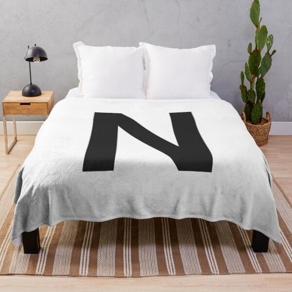 Item preview, N Initial - Black Helvetica Monogram  designed and sold by synthesizer.