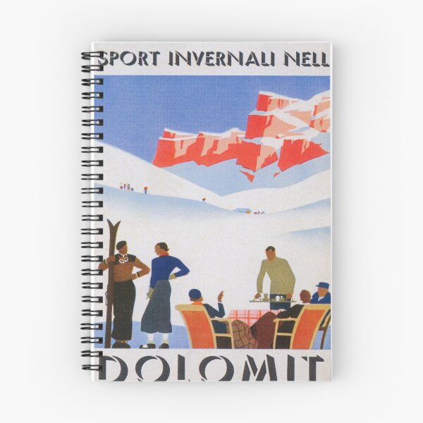 Item preview, Dolomites Italy Vintage Travel Poster designed and sold by vintagevivian.