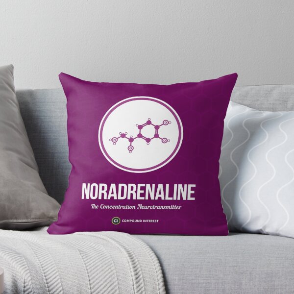 Neurotransmitter Series: Noradrenaline Throw Pillow
