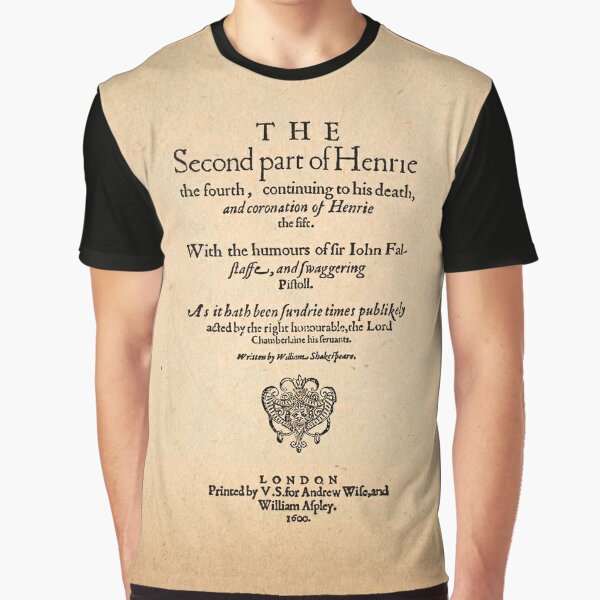 Shakespeare's Henry IV Part 2 Quarto Front Piece Graphic T-Shirt