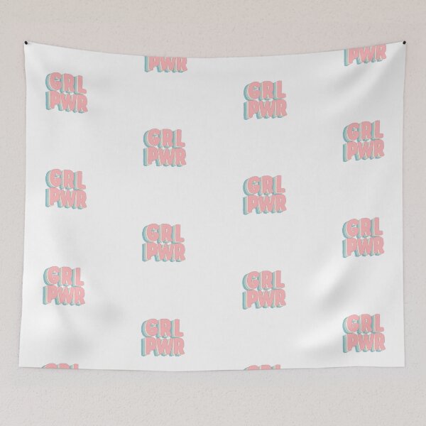 Item preview, GRL PWR - pink and blue pattern designed and sold by synthesizer.
