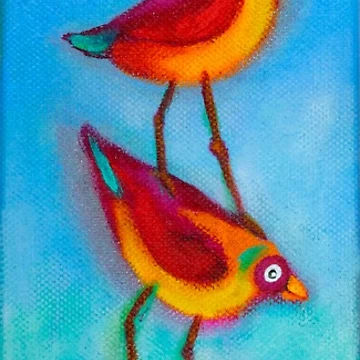 Artwork thumbnail, Bird Stack by sunset