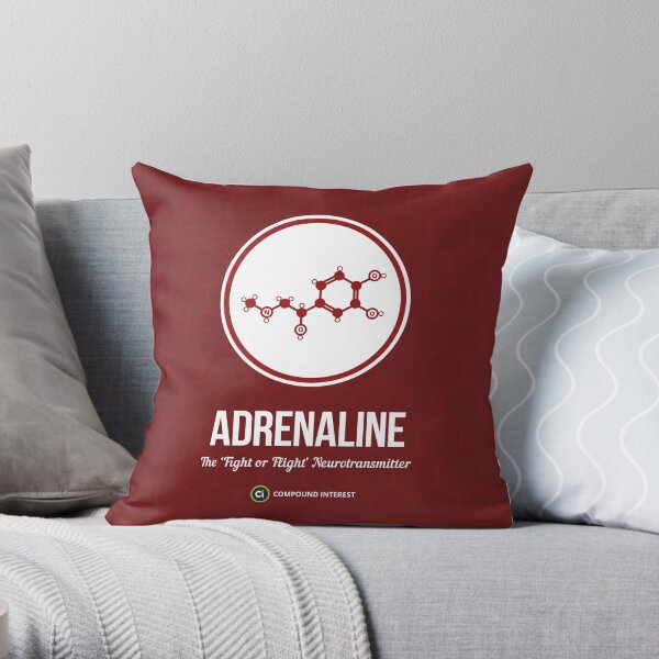 Neurotransmitter Series: Adrenaline Throw Pillow