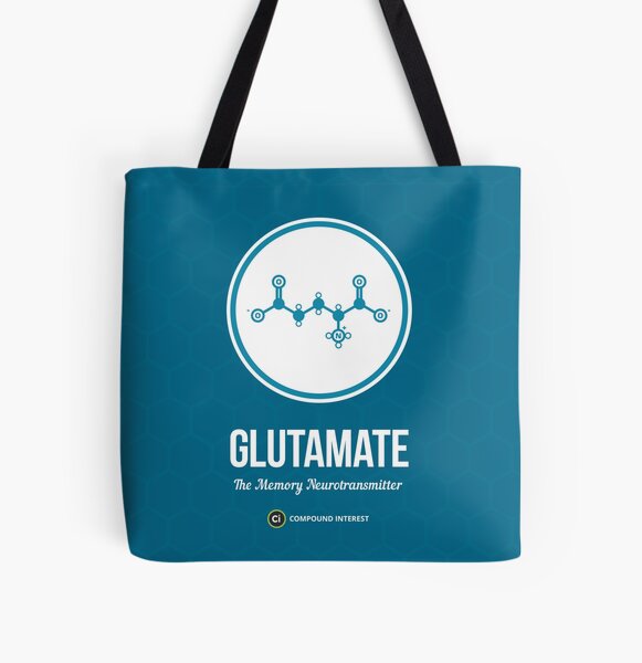 Neurotransmitter Series: Glutamate All Over Print Tote Bag