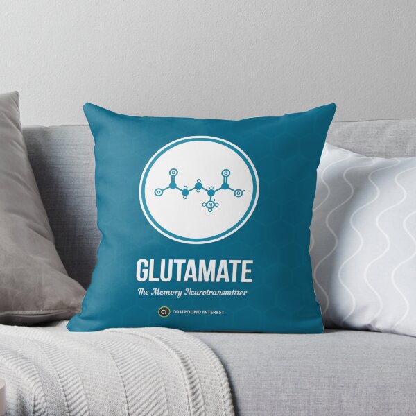 Neurotransmitter Series: Glutamate Throw Pillow