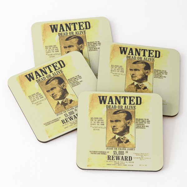 Item preview, Vintage Wanted Poster - Jesse & Frank James (Bank Robbers) designed and sold by CrimeLab.
