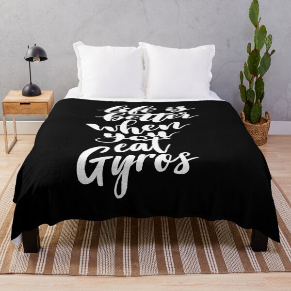 Item preview, Life Is Better When You Eat Gyros Growing Up Greek Greece White Lettering designed and sold by ProjectX23.