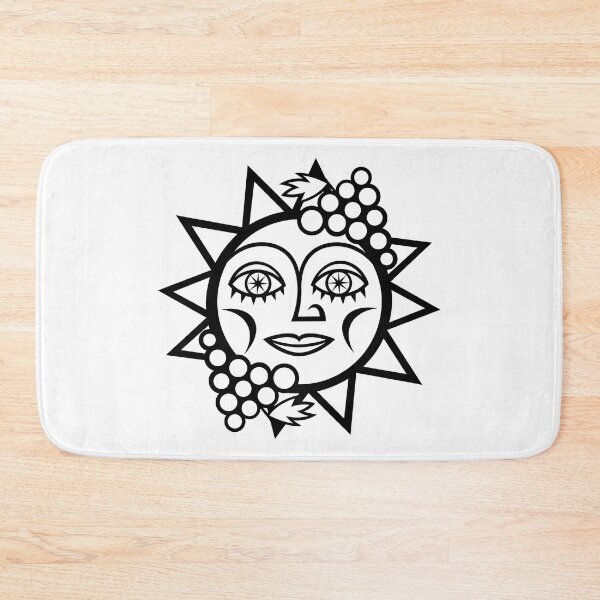 Item preview, Original Sun with Farm Harvest Vineyard Grapes Design for Wine Lovers (B/W) designed and sold by wariana.